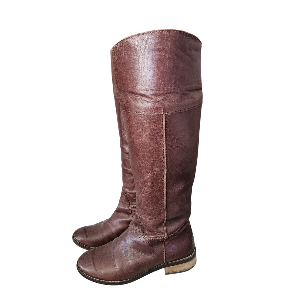 Mia Knee High Tall‎ Riding Boots Size 6 Leather Chocolate Brown Prep Equestrian